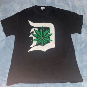 Detroit tigers tshirt with marijuana